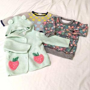 3 PC 6-12 Mo Girls Sweaters